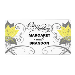 Etiqueta ::TBA: Abraxas Abstrato Rótulo de Vinho Amarelo Fl