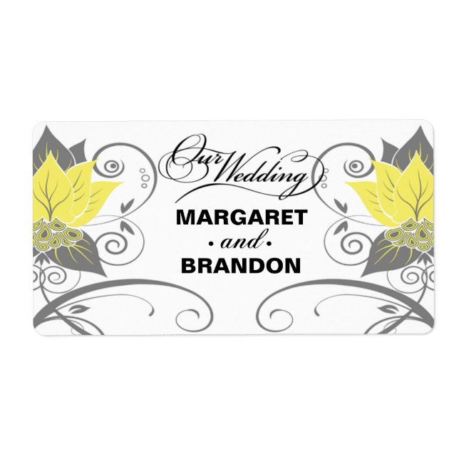 Etiqueta ::TBA: Abraxas Abstrato Rótulo de Vinho Amarelo Fl (Frente)