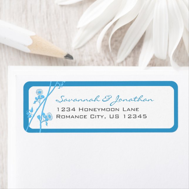 Etiqueta Teal Aqua Sea Blue (Insitu)