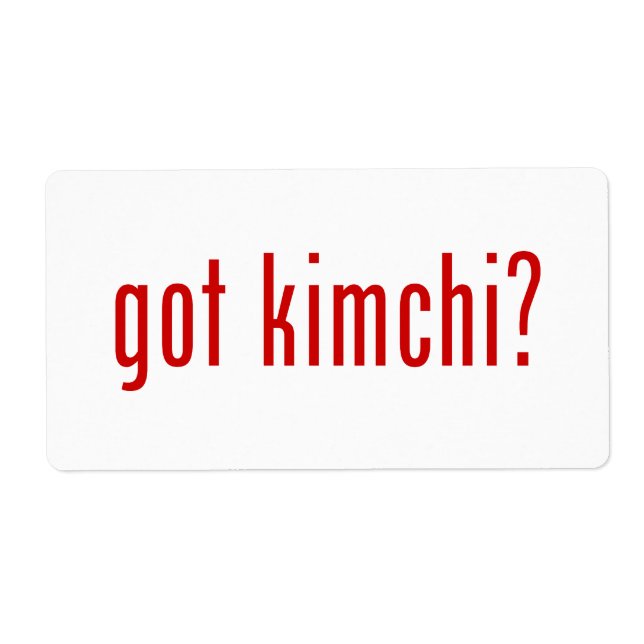 Etiqueta tem kimchi? (Frente)