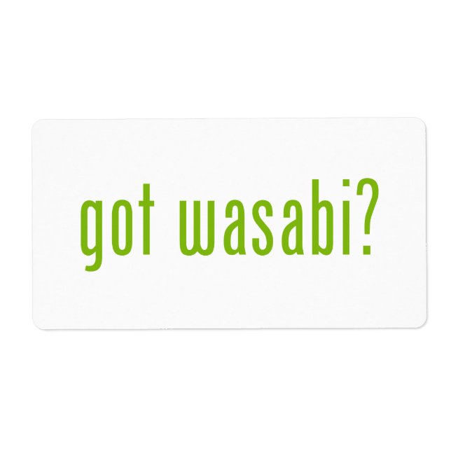 Etiqueta tem o wasabi? (Frente)