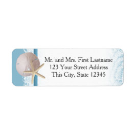 Etiqueta Tema da Praia do Ocean Romance