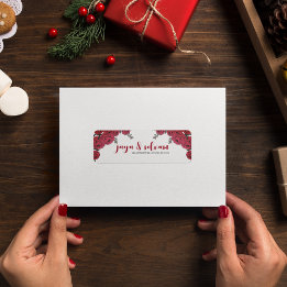 Etiqueta Tema de Casamento Floral da rosa vermelha