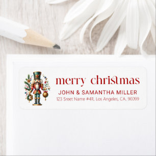 Etiqueta Tema de Natal Festivo Nutcracker