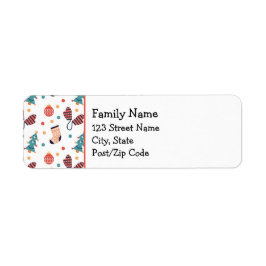 Etiqueta Tema de Natal Personalizado Fofo
