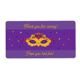 Etiqueta Tema do Mascarada do Mardi Gras