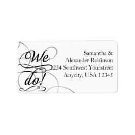 Etiqueta Temos, Casamento Negro e Branco Suave