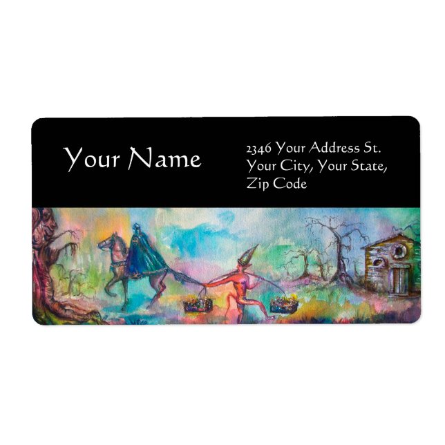 Etiqueta TEMPTAÇÃO Cavaleiro escuro e tesouro do diabo, azu (Frente)