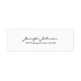 Etiqueta Tendência profissional simples moderna preto e bra