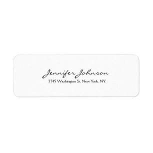 Etiqueta Tendência profissional simples moderna preto e bra