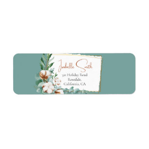 Etiqueta Tendência Tendência Algodão Floral Quadro Teal Cas