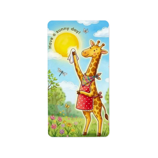 Etiqueta Tenha um dia ensolarado! (Frente)