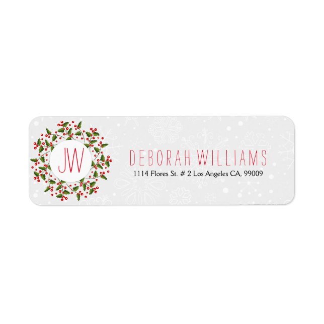 Etiqueta Terra de Natal Vermelha e Verde (Frente)