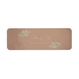 Etiqueta Terracotta Boho Minimalist Wedding