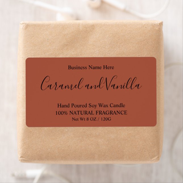 Etiqueta Terracotta Boho profissional mínimo (Insitu)