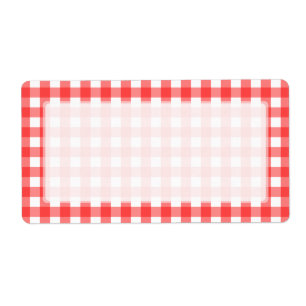 Etiqueta Teste padrão branco vermelho da verificação do