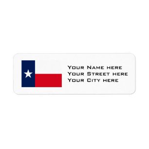 Etiqueta Teste padrão da bandeira de TEXAS