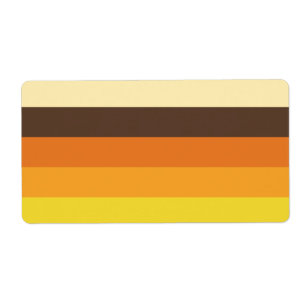 Etiqueta teste padrão listrado retro da cor 70s