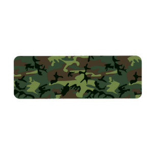 Etiqueta Teste padrão verde de Camo Brown da camuflagem