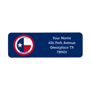 Etiqueta Texas estrela solitária a bandeira personalizada