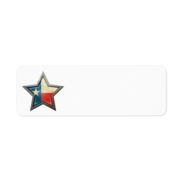 Etiqueta Texas Flag Star (Frente)