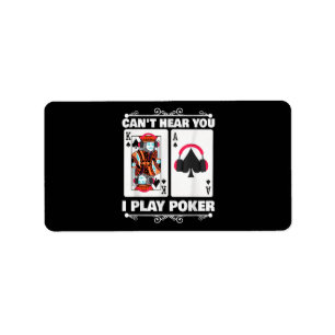Etiqueta Texas Holdem Poker Cant Ouve Você Eu Jogo Poker