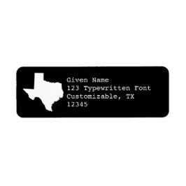 Etiqueta Texas Preto e Branco