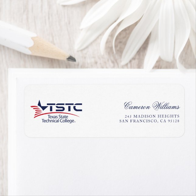 Etiqueta Texas State Technical College Logo (Insitu)