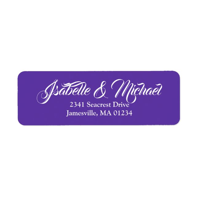 Etiqueta Texto Branco sobre Rótulos de Endereço de Retorno  (Frente)