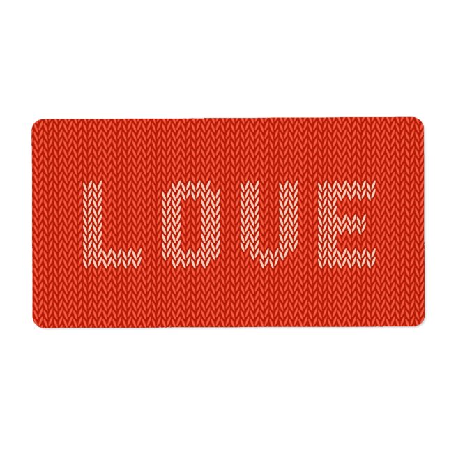Etiqueta Texto de LOVE (Frente)