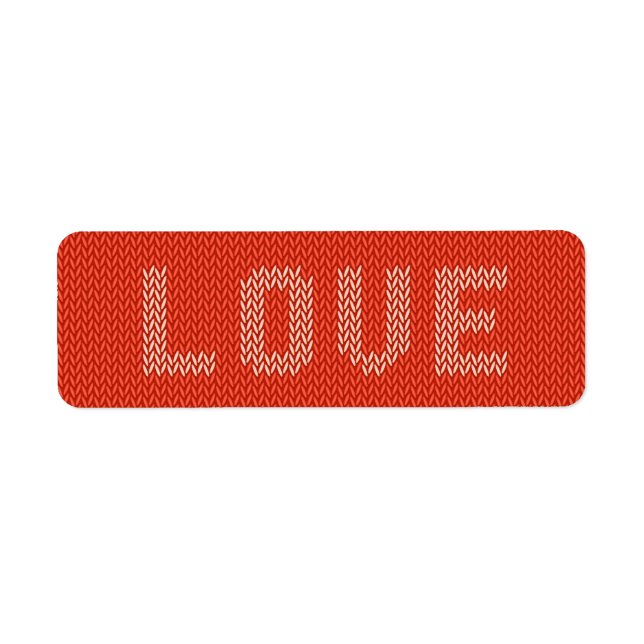 Etiqueta Texto de LOVE (Frente)