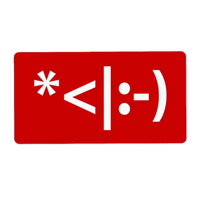 Etiqueta Texto do Elf Emoticon Xmas ASCII (Frente)