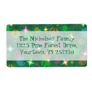 Etiqueta Texto do endereço das Luzes de Natal - grande text