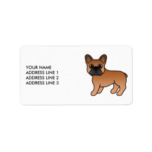 Etiqueta Texto e Cão de Cartoon Cachorro Vermelho