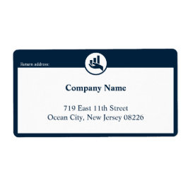 Etiqueta Texto e logotipo personalizados da pequena empresa