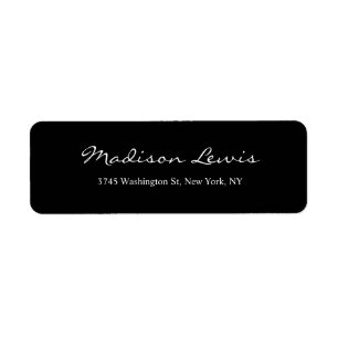 Etiqueta Texto legível de Handwrite do preto elegante da