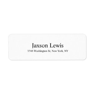 Etiqueta Texto Legível em Branco e Preto Elegante Moderno