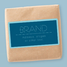 Etiqueta Texto moderno personalizável | Oceano & Azul Robso