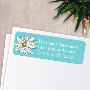 Etiqueta Texto Personalizado de Margarida Esbranquiçada e A