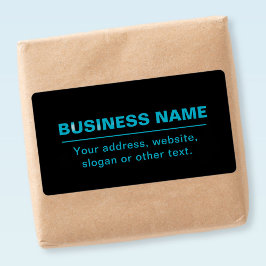 Etiqueta Texto Personalizável para Empresa Etc. Preto Editá