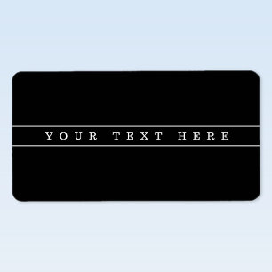 Etiqueta Texto Simples na moda e faixas finas