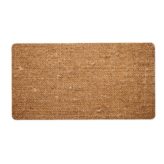 Etiqueta Textura Antiga De Canvas De Algodão Para Fundo (Frente)