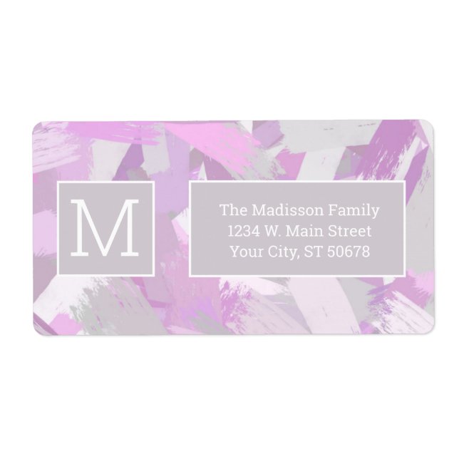 Etiqueta textura de abstrato Brushstrokes (Frente)