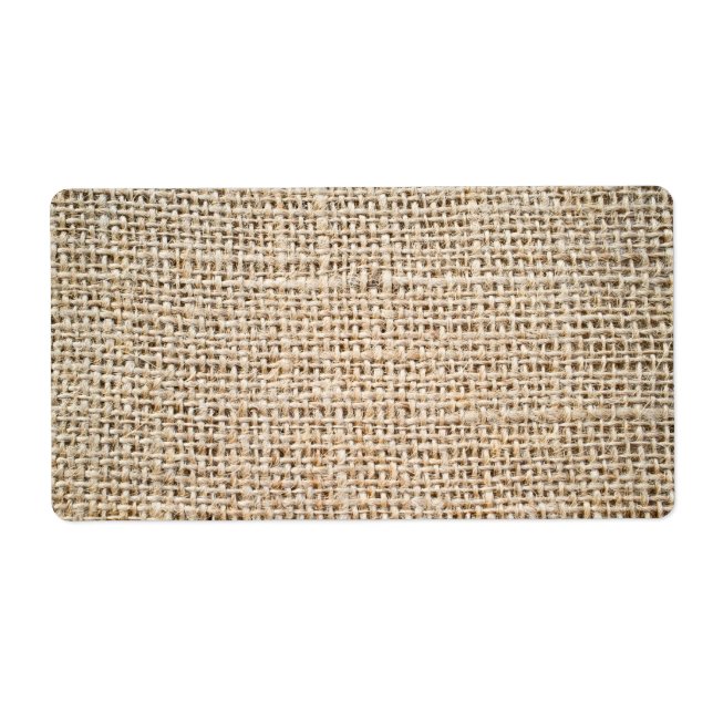 Etiqueta Textura de burlap (Frente)
