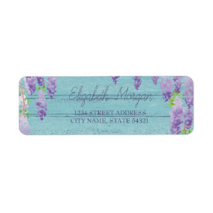 Etiqueta Textura de madeira glicínia aquarela