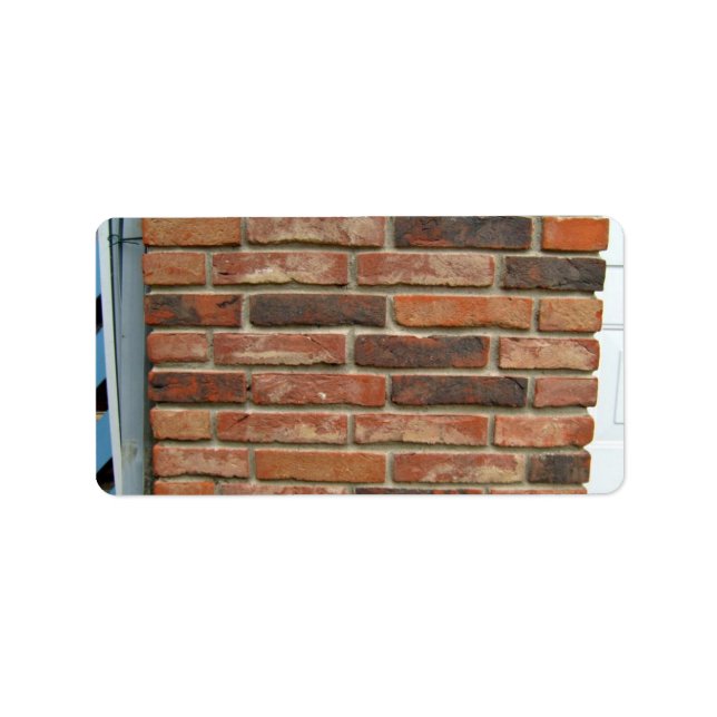 Etiqueta Textura de Muro Vermelho Envelhecido (Frente)