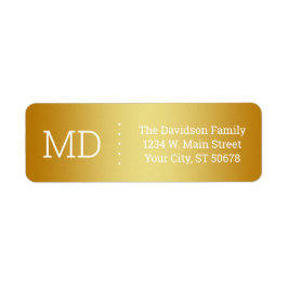 Etiqueta Textura de superfície com gradiente de ouro