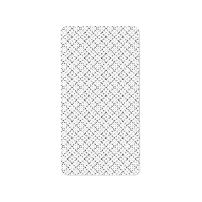 Etiqueta Textura Geométrica Monocromática|Exame de Diamante (Frente)