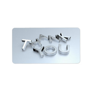 Etiqueta Thank You Silver Wedding Anniversary Labels