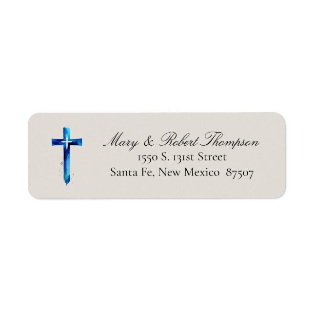 Etiqueta Themes Christian Return Address (Frente)